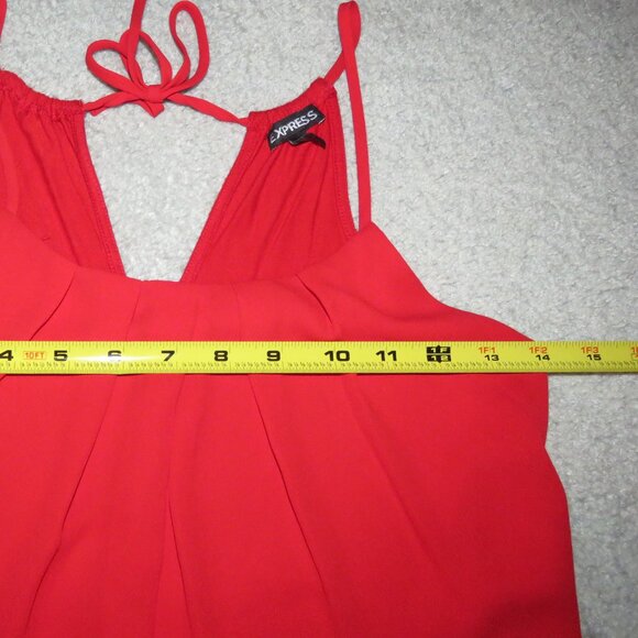 Express Orange Red Sleeveless ID 00400300 Tank Top w/Spaghetti Straps Size XS - Picture 9 of 15